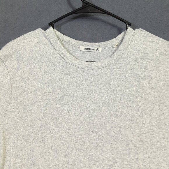 Buck Mason T-Shirt Men's M Gray Short Sleeve Curve Hem - Picture 3 of 9
